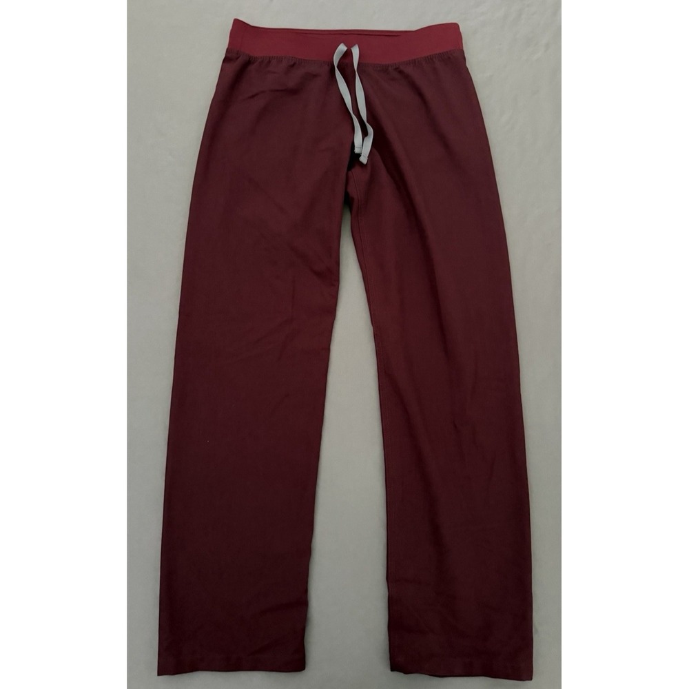 Figs Scrub Pants Womens Size Small Burgundy Straight Leg Healthcare Uniforms